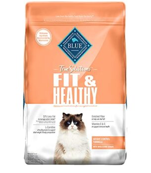 Blue Buffalo True Solutions Fit & Healthy Natural Weight Control Adult Dry Cat Food and Wet Cat Food, Chicken