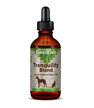 Animal Essentials Tranquility Blend Herbal Formula for Dogs & Cats - Made in USA, Calming Supplement, Anxiety Relief