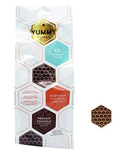 Yummy Combs Oral Care Dog Dental Treats | Fresh Breath - Flossing Dental Chews | High Protein & Natural Dog Dental Treats | Daily Dental Chew