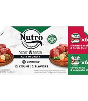 NUTRO Adult High Protein Natural Grain Free Wet Dog Food Cuts in Gravy