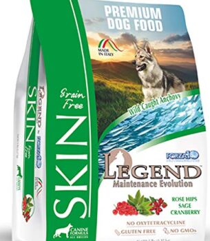 Forza10 Legend Sensitive Skin Dog Food, Grain Free Dry Dog Food with Curative Herbs, Premium Quality Wild Caught Anchovy Flavor, for Adult Dogs, Pack of 1