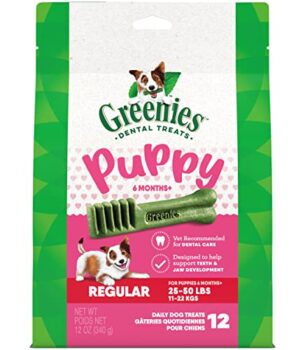 GREENIES Puppy 6+ Months Natural Dental Dog Treats, 12 oz. Pack