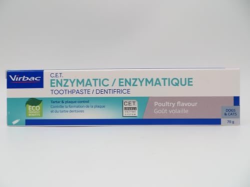 Virbac C.E.T. Enzymatic Toothpaste, Eliminates Bad Breath by Removing Plaque & Tartar Buildup, Best Pet Dental Care Toothpaste, Poultry Flavor, 2.5 oz tube - Image 5