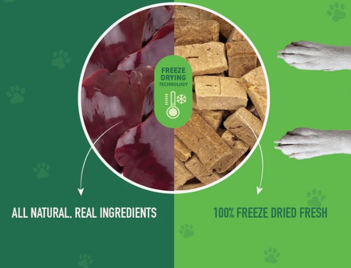 Nutri Bites Freeze Dried Beef Liver Dog & Cat Treats | Healthy Pet Training Treats or Food Topper | All Natural, Single Ingredient, High Protein | Premium Bulk Large Size Pack (27 OZ) - Image 2