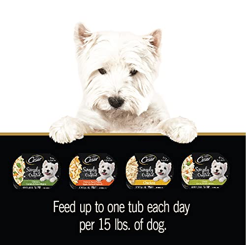 Cesar Simply Crafted Adult Wet Dog Food Meal Topper, Variety Pack, 1.3 oz Tubs (24 Count, Pack of 1) - Image 6