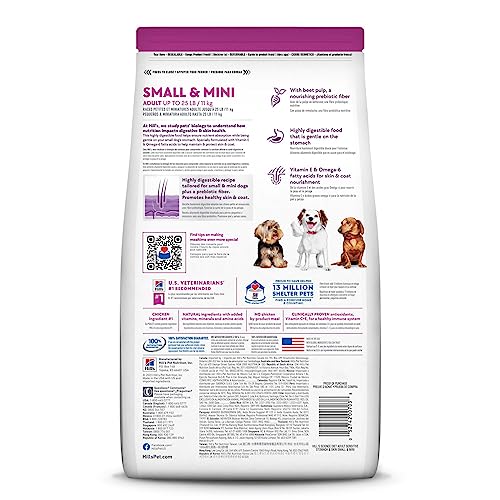Hill's Science Diet Sensitive Stomach & Skin, Adult 1-6, Small & Mini Breeds Stomach & Skin Sensitivity Support, Dry Dog Food, Chicken Recipe, 4 lb Bag - Image 2