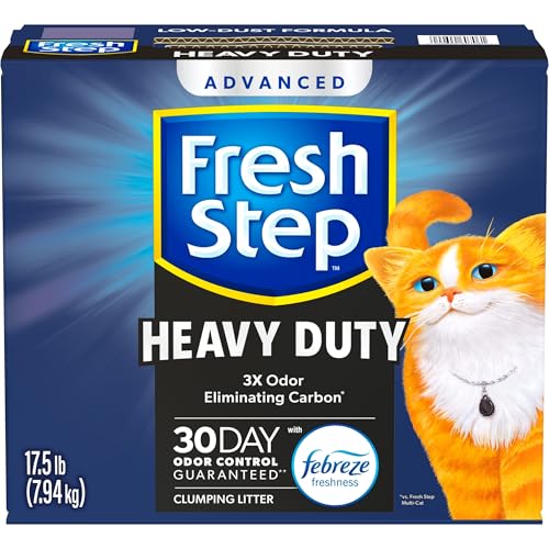 Fresh Step Clumping Cat Litter, Heavy Duty Advanced, Long Lasting 30-Day Odor Control with Odor Eliminating Carbon, 17.5 lb - Image 14
