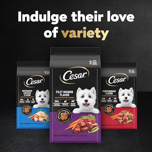 Cesar Small Breed Dry Dog Food Rotisserie Chicken Flavor and Spring Vegetables Garnish, 2.7 lb. Bag - Image 12