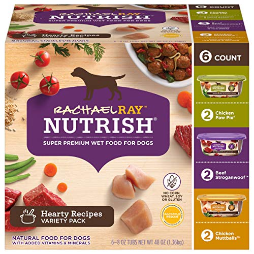 Nutrish Rachael Ray Wet Dog Food Variety Pack Hearty Recipes, 6-8 oz. Tubs, 2 Count - Image 2