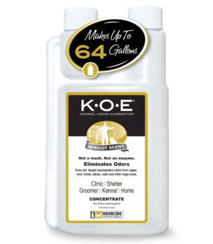 Odorcide K.O.E. Apricot Odor Eliminator 16 oz for Strong Odor for Cages, Runs & More ? Home & Kennel w/Safe, Non-Enzymatic Formula