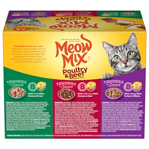 Meow Mix Tenders in Sauce Wet Cat Food, Poultry & Beef Variety Pack, 2.75 Ounce Cup (Pack of 24) - Image 3