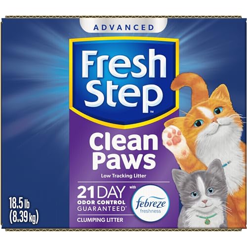 Fresh Step Clean Paws Cat Litter with Febreze Freshness, Advanced Multi Cat Low Tracking Clumping Litter, 37 lbs. (2 x 18.5 lb. Box) - Image 16
