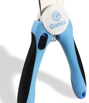 gonicc Dog & Cat Pets Nail Clippers and Trimmers - with Safety Guard to Avoid Overcutting, Free Nail File, Razor Sharp Blade - Professional Grooming Tool for Pets