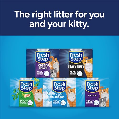 Fresh Step Clean Paws Cat Litter with Febreze Freshness, Advanced Multi Cat Low Tracking Clumping Litter, 37 lbs. (2 x 18.5 lb. Box) - Image 14