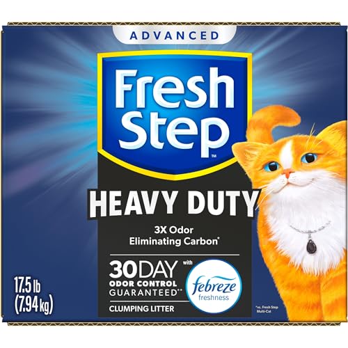 Fresh Step Clumping Cat Litter, Heavy Duty Advanced, Long Lasting 30-Day Odor Control with Odor Eliminating Carbon, 17.5 lb - Image 15