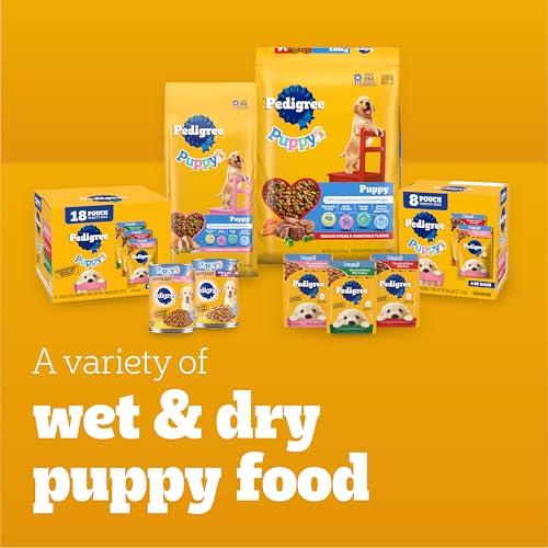 Pedigree Puppy Soft Wet Dog Food Variety Pack, 3.5 oz Pouches, 18 Count (Pack of 2) - Image 12