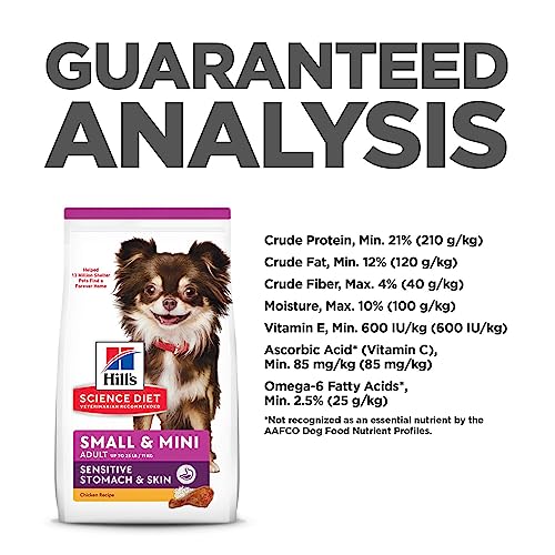Hill's Science Diet Sensitive Stomach & Skin, Adult 1-6, Small & Mini Breeds Stomach & Skin Sensitivity Support, Dry Dog Food, Chicken Recipe, 4 lb Bag - Image 11