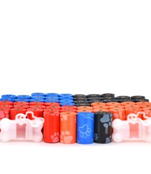 Best Pet Supplies Dog Poop Bags (900 Bags) for Waste Refuse Cleanup, Doggy Roll Replacements for Outdoor Puppy Walking and Travel, Leak Proof and Tear Resistant, Thick Plastic - Assorted Colors