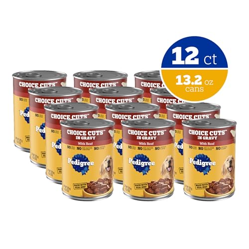 Pedigree Choice Cuts in Gravy Adult Canned Soft Wet Dog Food, Beef, 13.2 oz. Cans (12 Count, Pack of 1) - Image 2