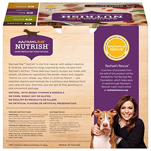 Nutrish Rachael Ray Wet Dog Food Variety Pack Hearty Recipes, 6-8 oz. Tubs, 2 Count - Image 3