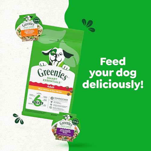 Greenies Smart Topper High Protein Wet Mix-in for Dogs, Chicken, Peas, Apples, and Brown Rice Recipe & Duck, Broccoli, Carrots and Barley Recipe Variety Pack with Whole Grains, 8 Trays of 2oz. - Image 11