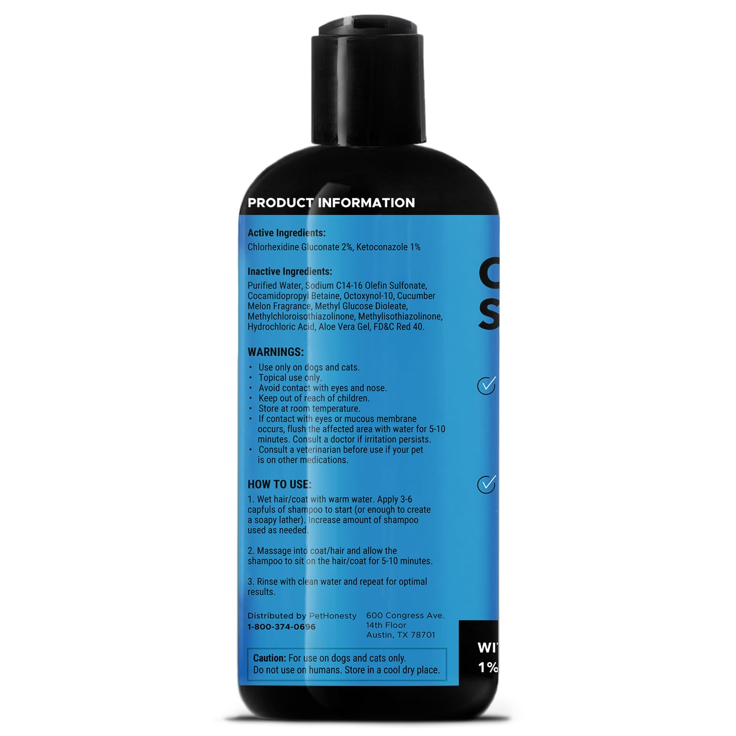 Chlorhexidine Cat & Dog Seasonal Itch Relief Shampoo, for Allergies, Itching, Skin and Coat Supplement, Helps Shedding, Hot Spots, Deodorizing Dog Shampoo & Grooming Supplies,16oz - Image 7