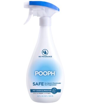POOPH? Pet Odor Eliminator ? 32 fl oz Bottle ? Organic, NO Fragrances, NO Harsh Chemicals ? Fast, Safe and Effective, Works On-Contact! For Home, Auto, Upholstery, Furniture ? Safe for Pets & People