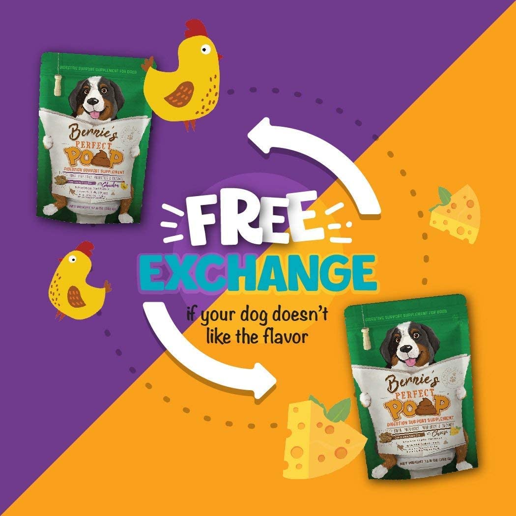 Perfect Poop Digestion & General Health Supplement for Dogs: Fiber, Prebiotics, Probiotics & Enzymes Relieve Digestive Conditions, Optimize Stool, and Improve Health (Cheddar Cheese, 12.8 oz) - Image 10