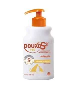 Douxo S3 Pyo Shampoo, Contains 3% Chlorhexidine & 0.5% Ophytrium, Antiseptic & Hydrating, For Bacterial or Yeast Skin Infections, For Dogs and Cats, 6.7 fl. oz. (200mL)
