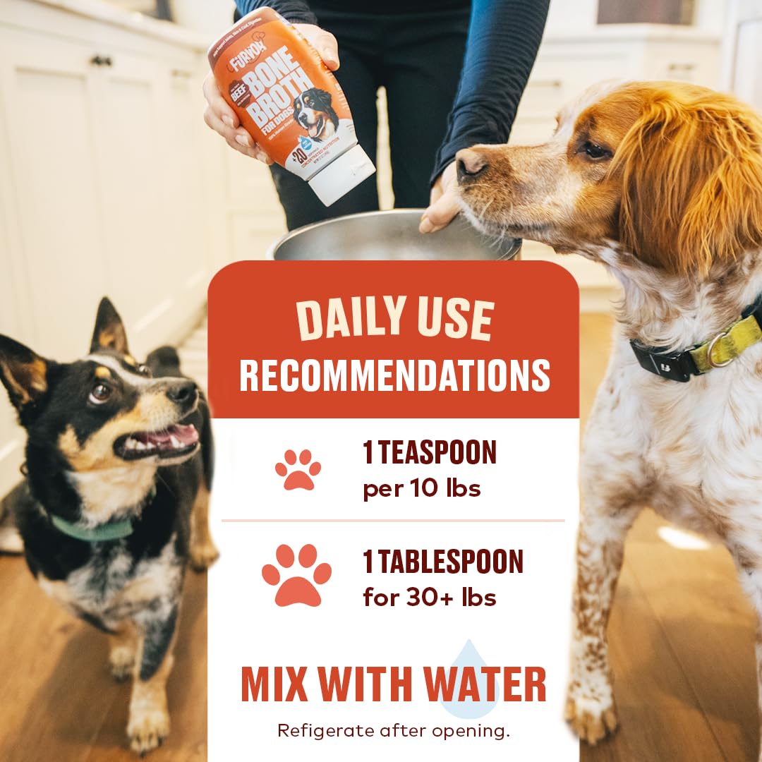 Beef Bone Broth Concentrate for Dogs - Collagen Protein Supplement - Digestion, Mobility, Coat, Immune System, Joints - Healthy Dog Food Gravy Topper - Human Grade, Made in USA (16 oz, 30 Servings) - Image 7