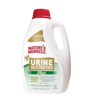 Nature's Miracle Urine Destroyer Plus for Dogs, Enzymatic Formula for Severe Dog Urine Stains, 1 gal