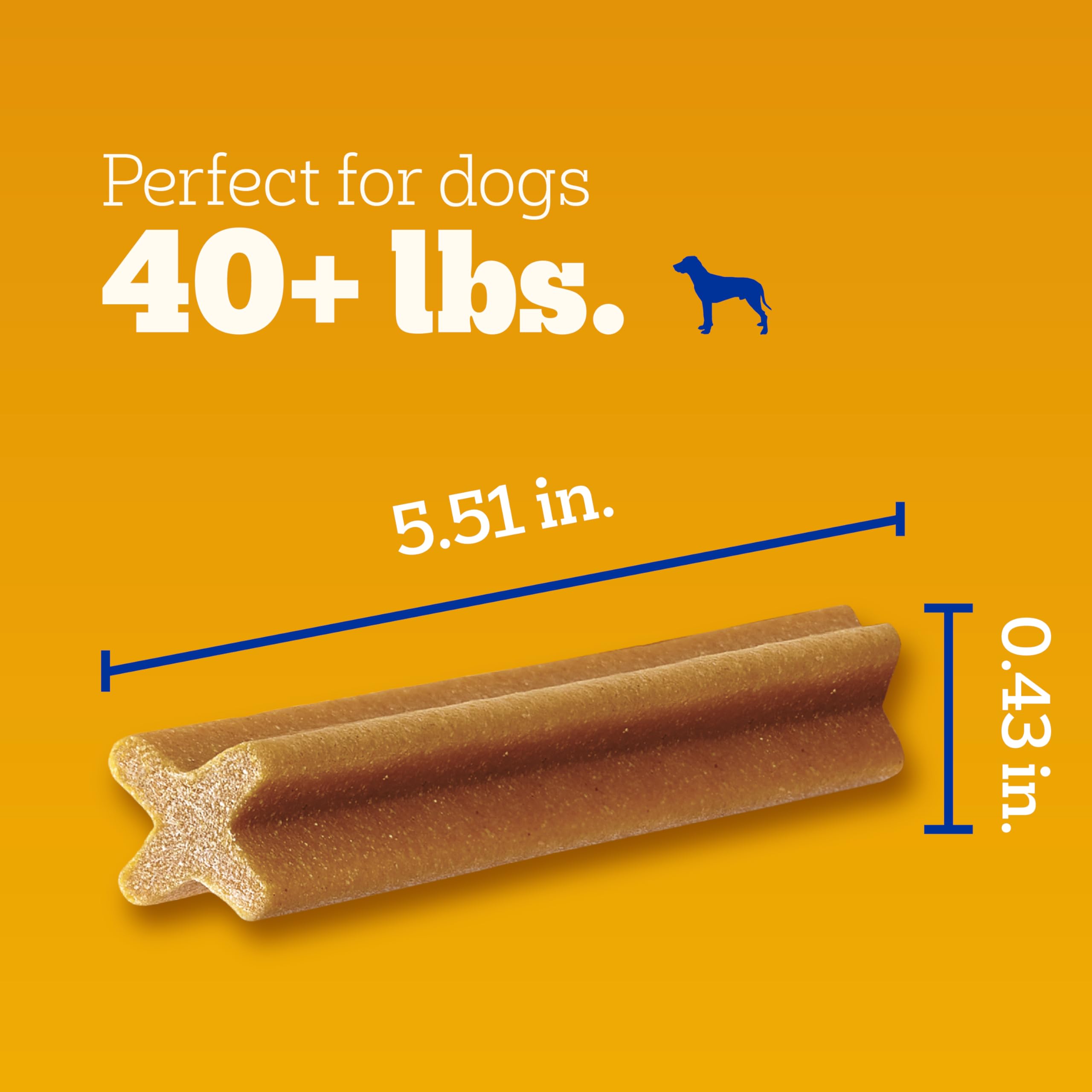 Pedigree Dentastix Large Breed Dog Treats, Original, Beef & Fresh Flavor, 2.73 lb. Variety Pack (51 Treats) - Image 5