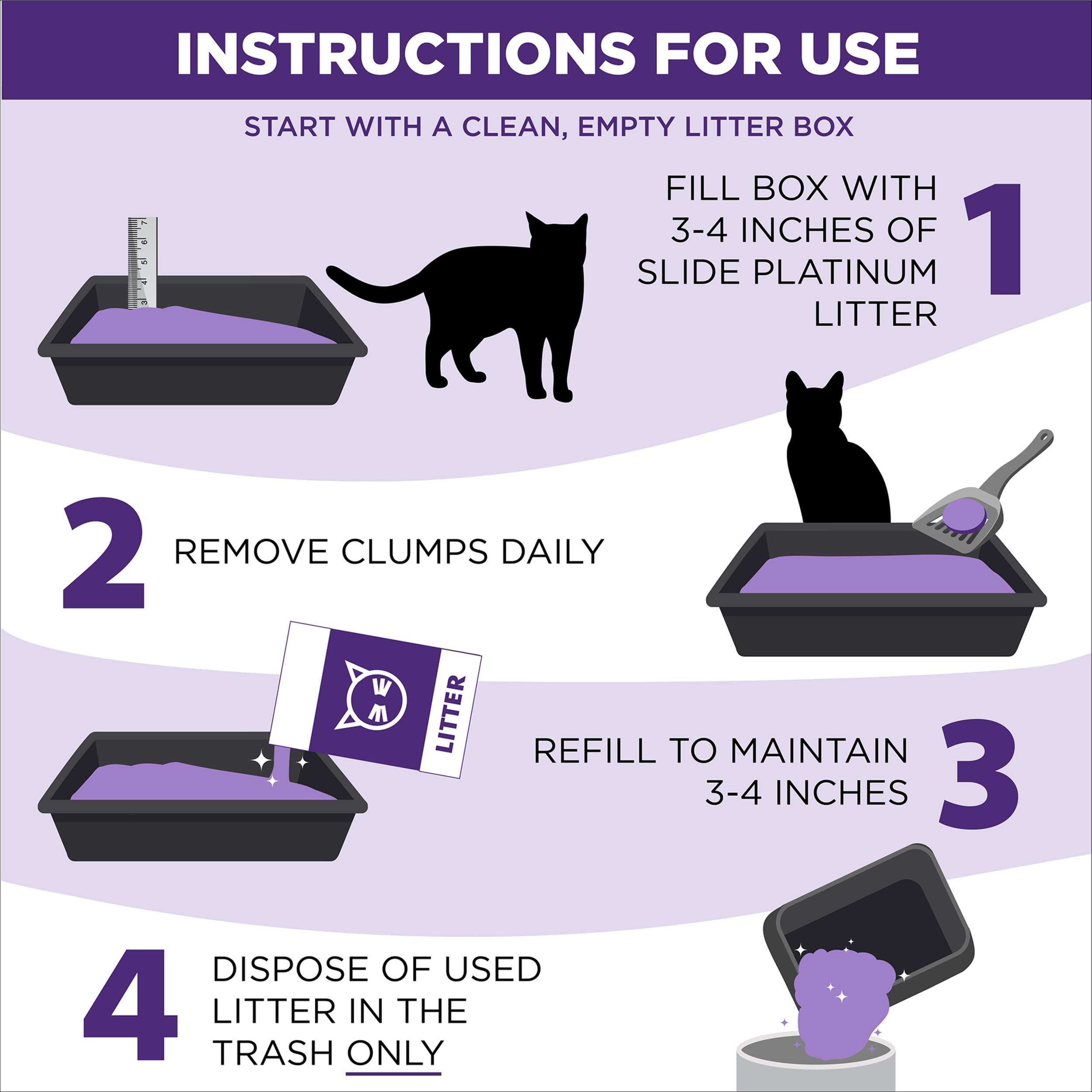ARM & HAMMER Clump & Seal SLIDE Platinum Multi-Cat Clumping Cat Litter, 14-Day Odor Control, EZ Clean Technology, 18 lbs ? No Scrubbing, Powerful Odor Eliminator - Image 6