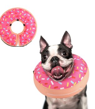 Supet Inflatable Dog Cone Collar Alternative After Surgery, Doggie Neck Donut Collar Recovery ECollar for Post Surgery, Soft Dog Cone for Small Medium Puppies Cats