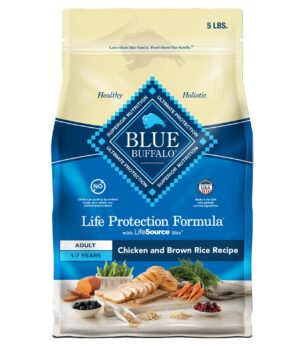 Blue Buffalo Life Protection Formula Natural Adult Dry Dog Food, Chicken and Brown Rice 5-lb Trial Size Bag