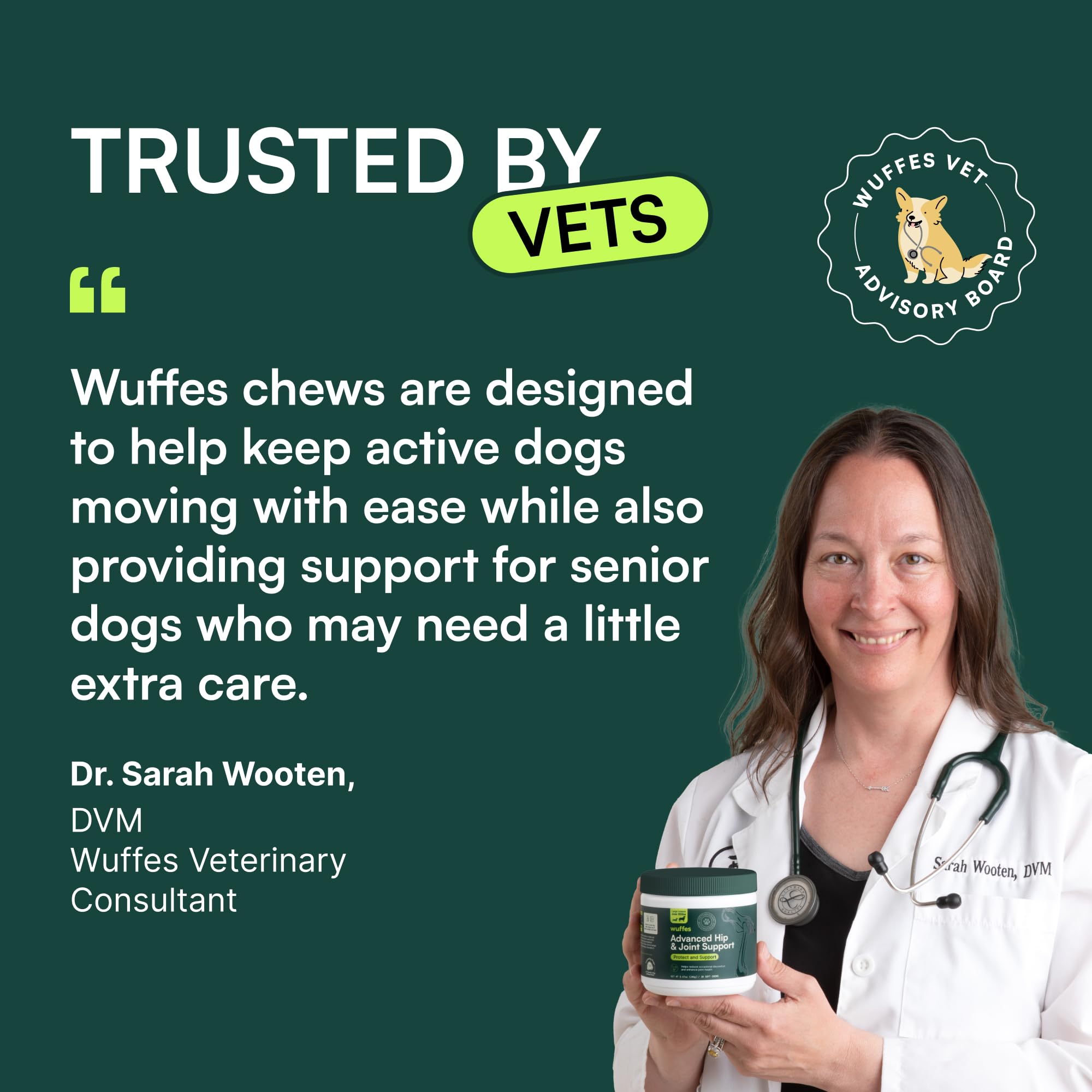 Wuffes Advanced Dog Hip and Joint Supplement with Glucosamine, Chondroitin, Omega 3, MSM, and Green Lipped Mussel, 60 Pork Flavored Chews for Small and Medium Dog Breeds - Image 3
