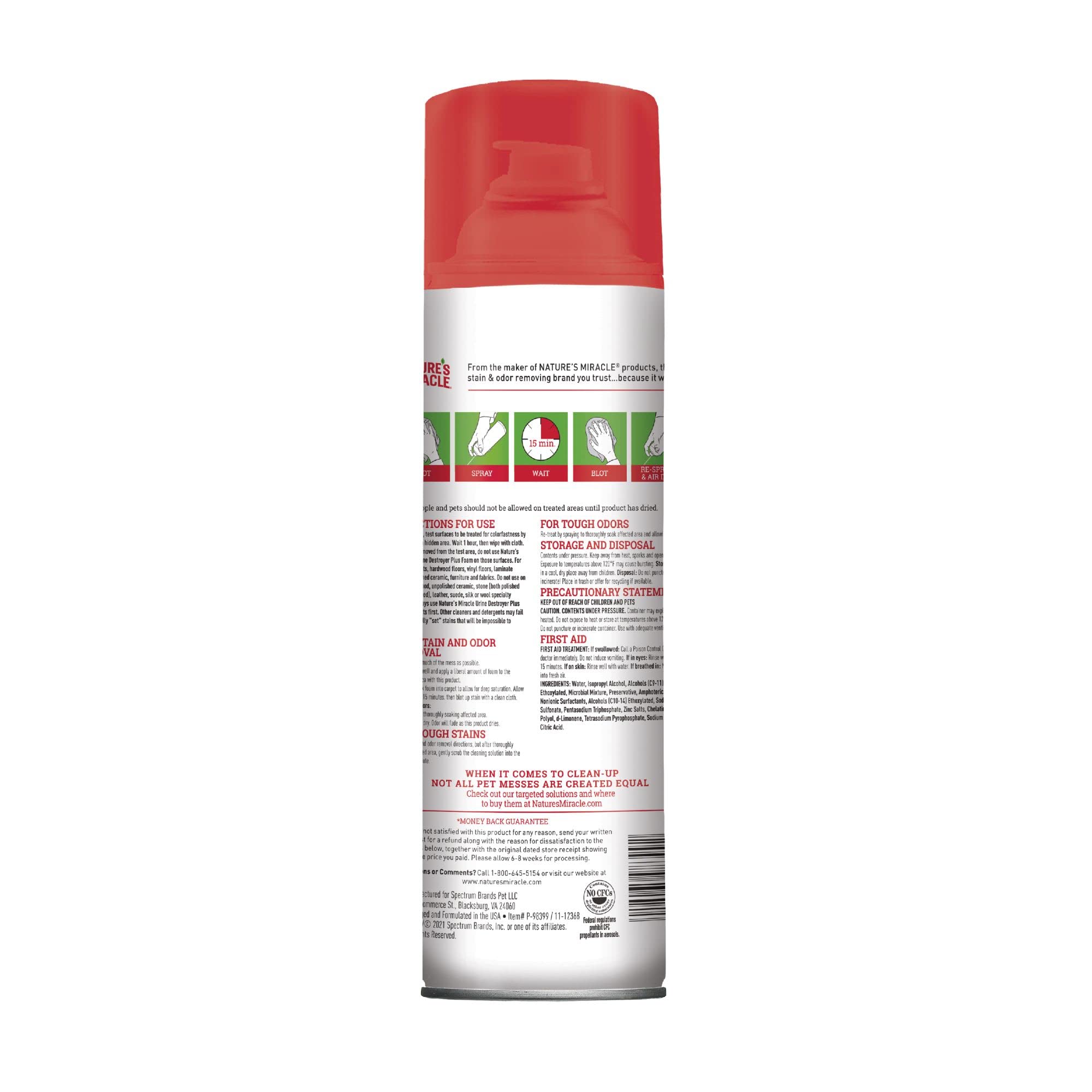 Nature's Miracle Urine Destroyer Plus for Dogs, Enzymatic Formula for Severe Dog Urine Stains, 17.5 oz - Image 2
