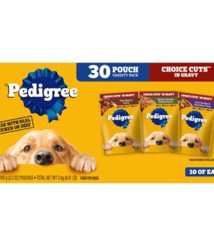 Pedigree Choice Cuts in Gravy Adult Soft Wet Dog Food 30-Count Variety Pack, 3.5 oz. Pouches
