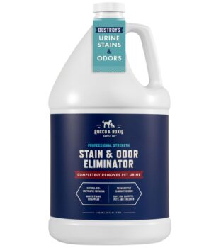 Rocco & Roxie Supply Co. Stain & Odor Eliminator for Strong Odor - Enzyme Pet Odor Eliminator for Home - Carpet Stain Remover for Cats & Dog Pee - Enzymatic Cat Urine Destroyer - Carpet Cleaner Spray