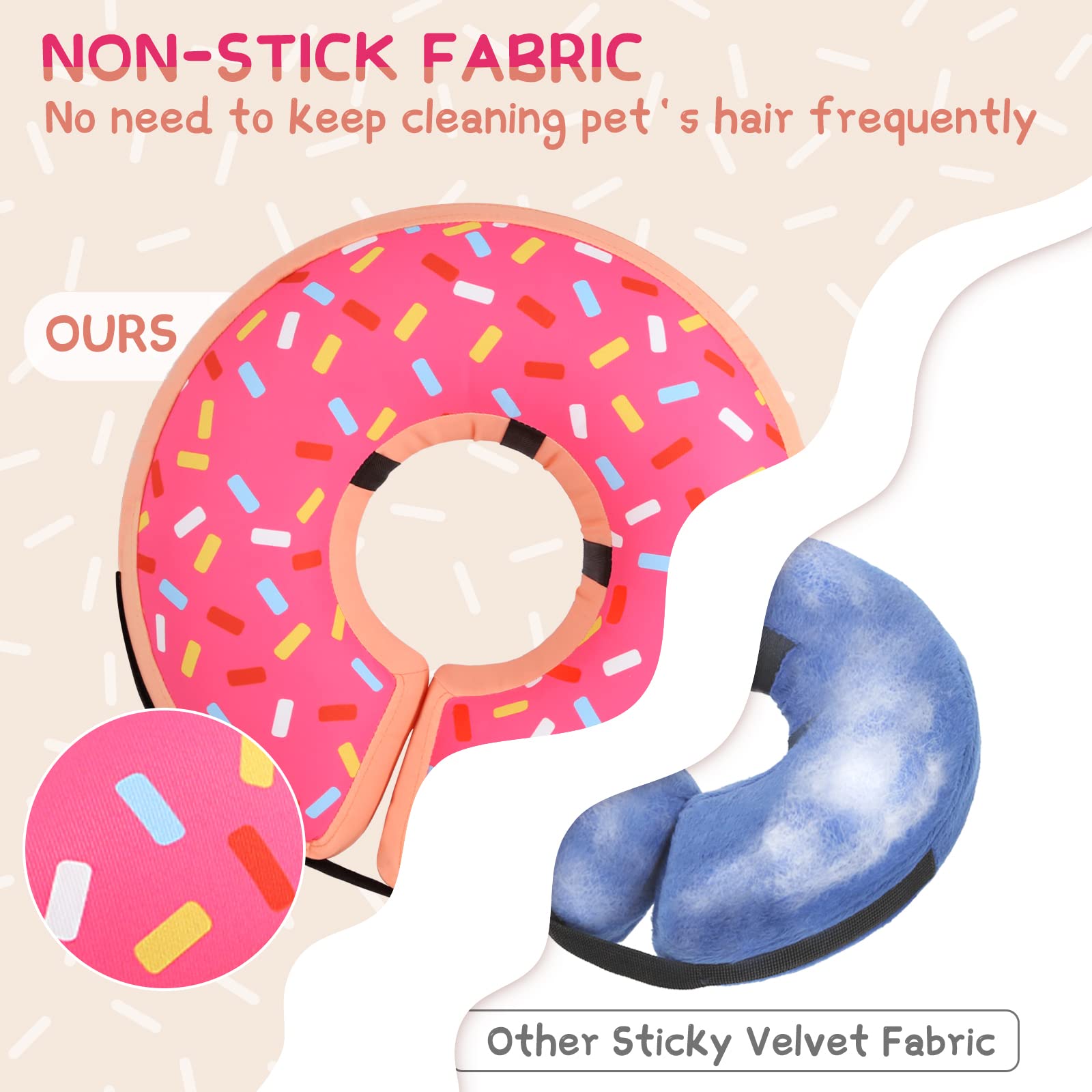 Supet Inflatable Dog Cone Collar Alternative After Surgery, Doggie Neck Donut Collar Recovery ECollar for Post Surgery, Soft Dog Cone for Small Medium Puppies Cats - Image 4