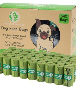 Greener Walker Poop Bags for Dog Waste-540 Bags,Extra Thick Strong 100% Leak Proof Dog Waste Bags (Green)