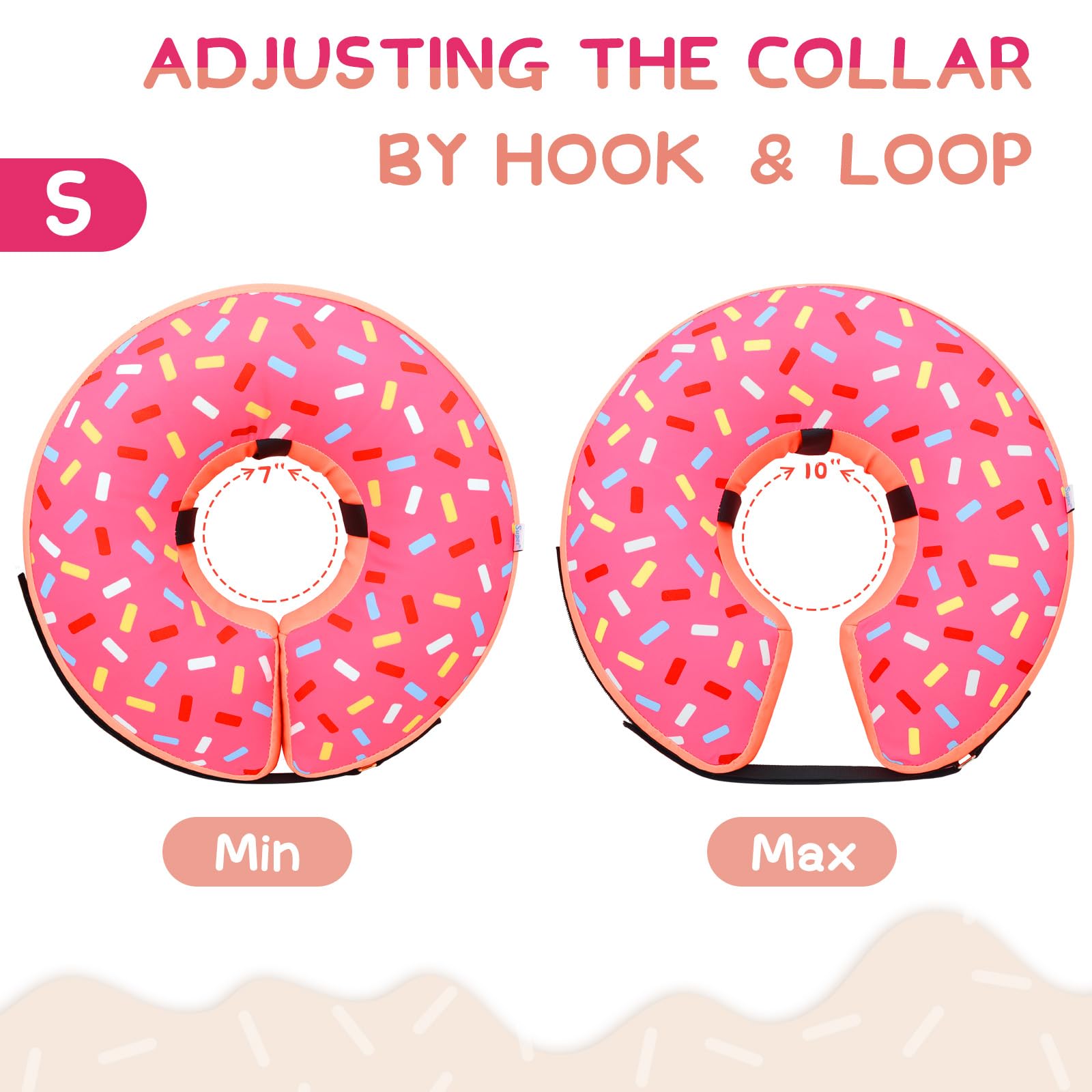 Supet Inflatable Dog Cone Collar Alternative After Surgery, Doggie Neck Donut Collar Recovery ECollar for Post Surgery, Soft Dog Cone for Small Medium Puppies Cats - Image 9