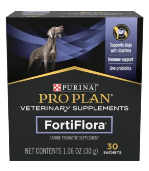 Purina Pro Plan Veterinary Supplements FortiFlora Dog Probiotic Supplement, Canine Nutritional Supplement - 30 ct. Box