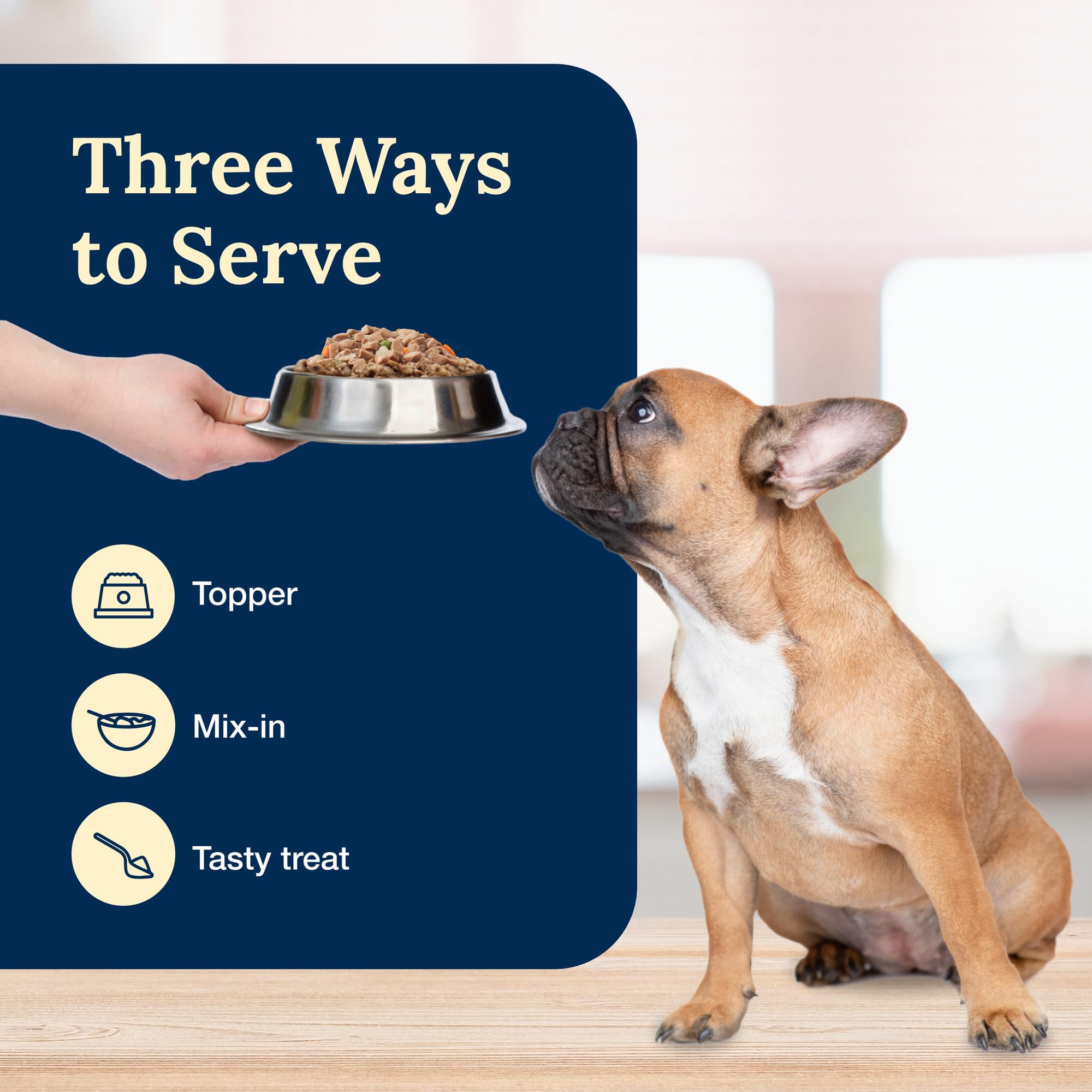 Blue Buffalo Delectables Natural Wet Dog Food Toppers Variety Pack, Tasty Chicken & Hearty Beef, Cuts in Gravy, 3-oz. (12 Pouches, 6 of Each Flavor) - Image 7