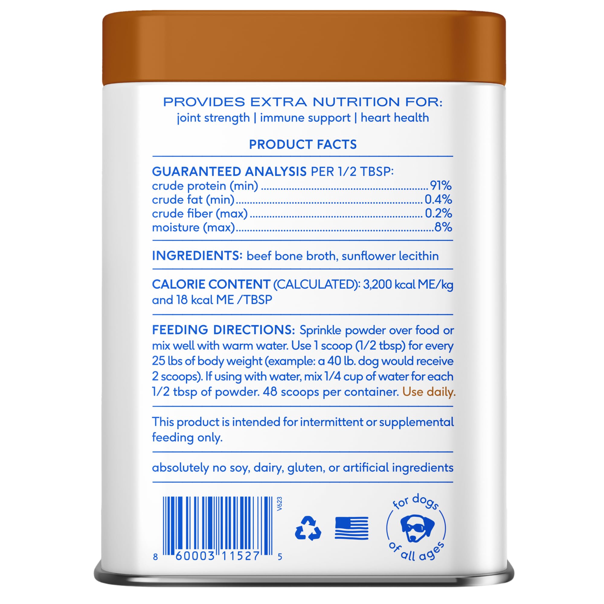 Native Pet Bone Broth for Dogs - Made with Real Beef Bone Broth, Dog Food Toppers for Picky Eaters - Provides Extra Hydration & Nutrition for Joint Strength, Immunity & Heart Health-48 Scoops - Image 8