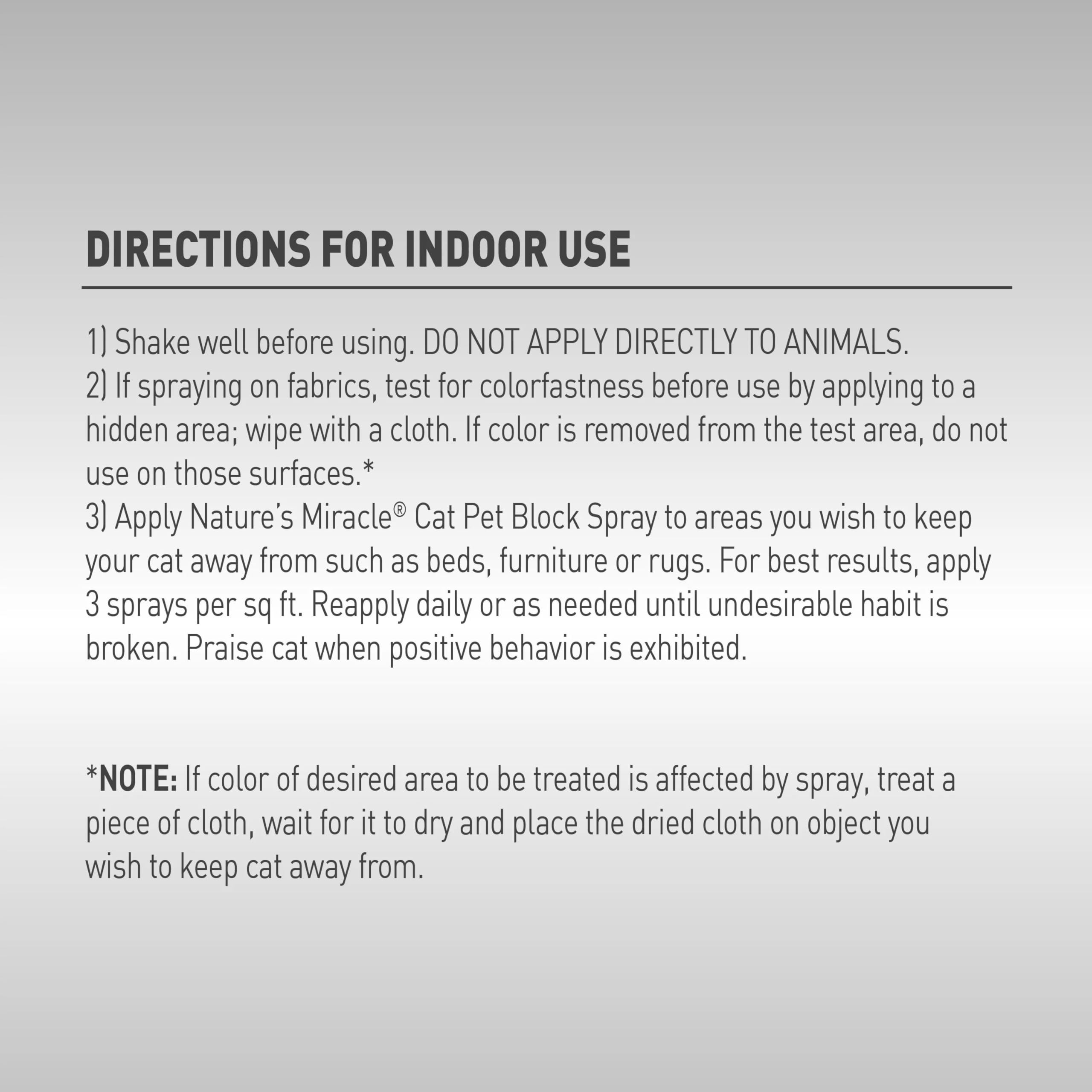 Nature's Miracle Advanced Platinum Cat Pet Block Repellent Spray, 8 Ounces, Indoor Training Aid for Cats - Image 4