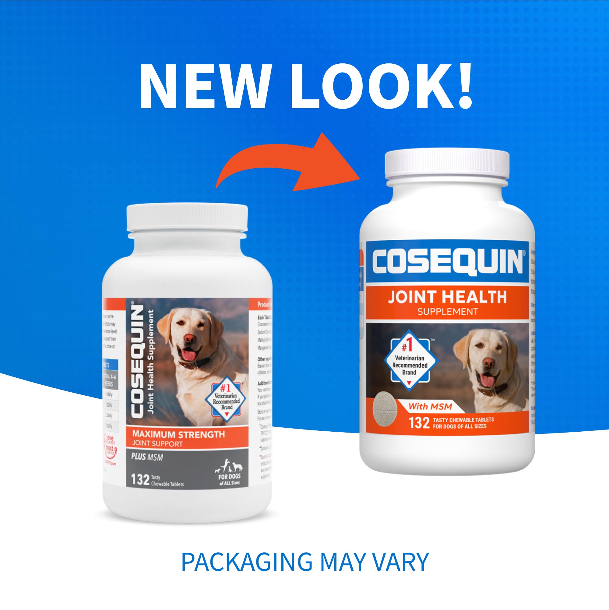 Nutramax Cosequin for Dogs Joint Health Supplement, Contains Glucosamine for Dogs, Plus Chondroitin and MSM, Supports Healthy Joints, For All Breeds and Sizes, Chewable Tablets, 132 Count - Image 2