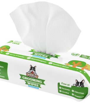 Pogi?s Dog Grooming Wipes ? Hypoallergenic Pet Wipes for Paws, Body & Butt ? Cleaning & Hydrating, Fragrance Free, 100-Count