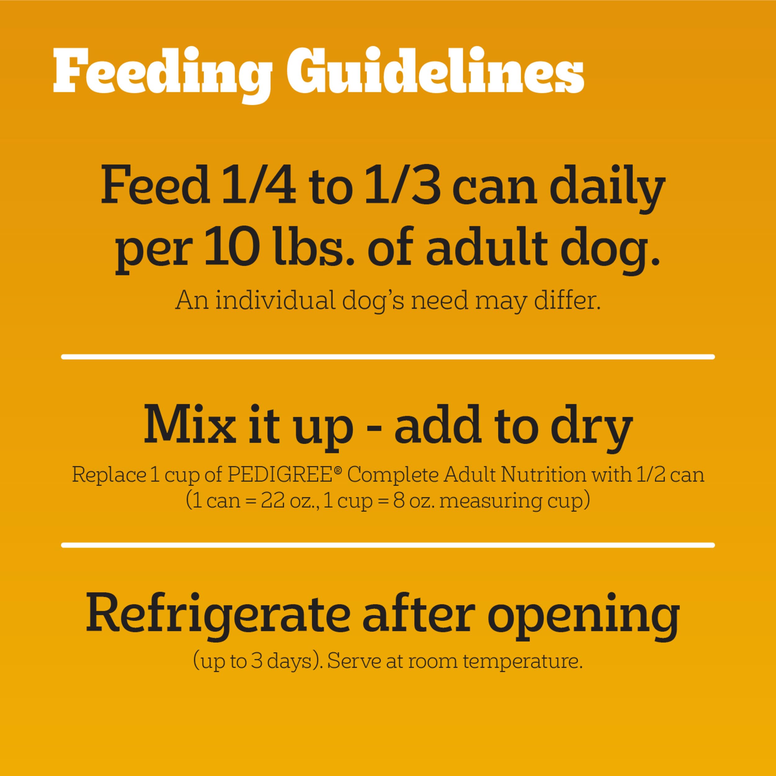 Pedigree Chopped Ground Dinner Adult Canned Soft Wet Dog Food Chicken Flavor, 22 oz. Cans (12 Count, Pack of 1) - Image 7