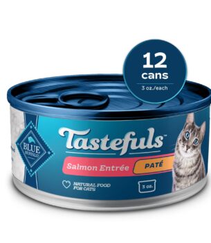 Blue Buffalo Blue Tastefuls Salmon Entree Pate Wet Cat Food, 3 Ounce (Pack of 1)